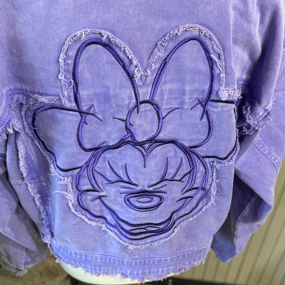 Disney Lavender Frayed Denim Jacket - Picture 4 of 7